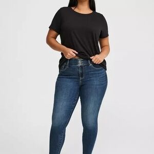 Torrid Blue Skinny Jeans with Mid-Rise Fit